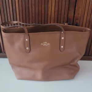 Coach Tan Leather Tote Bag